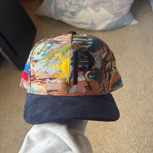 Filipino Printed Tapestry Snapback Hat with Embroidered 'P' Logo